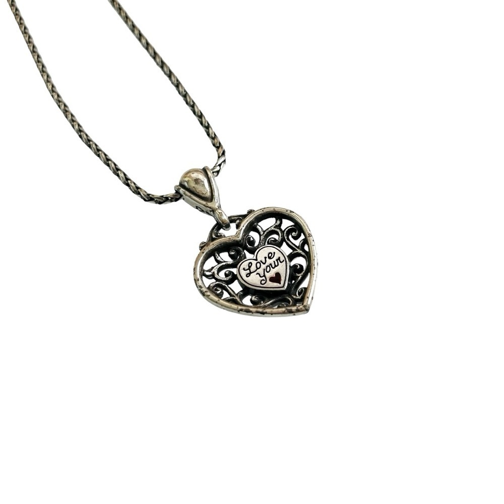 AUTHENTIC BRIGHTON COLLECTIBLES Necklace Pendant Charm GO RED FOR WOMEN With Tin - Picture 7 of 12
